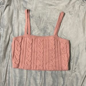 Wild Fable pink sweater crop tank